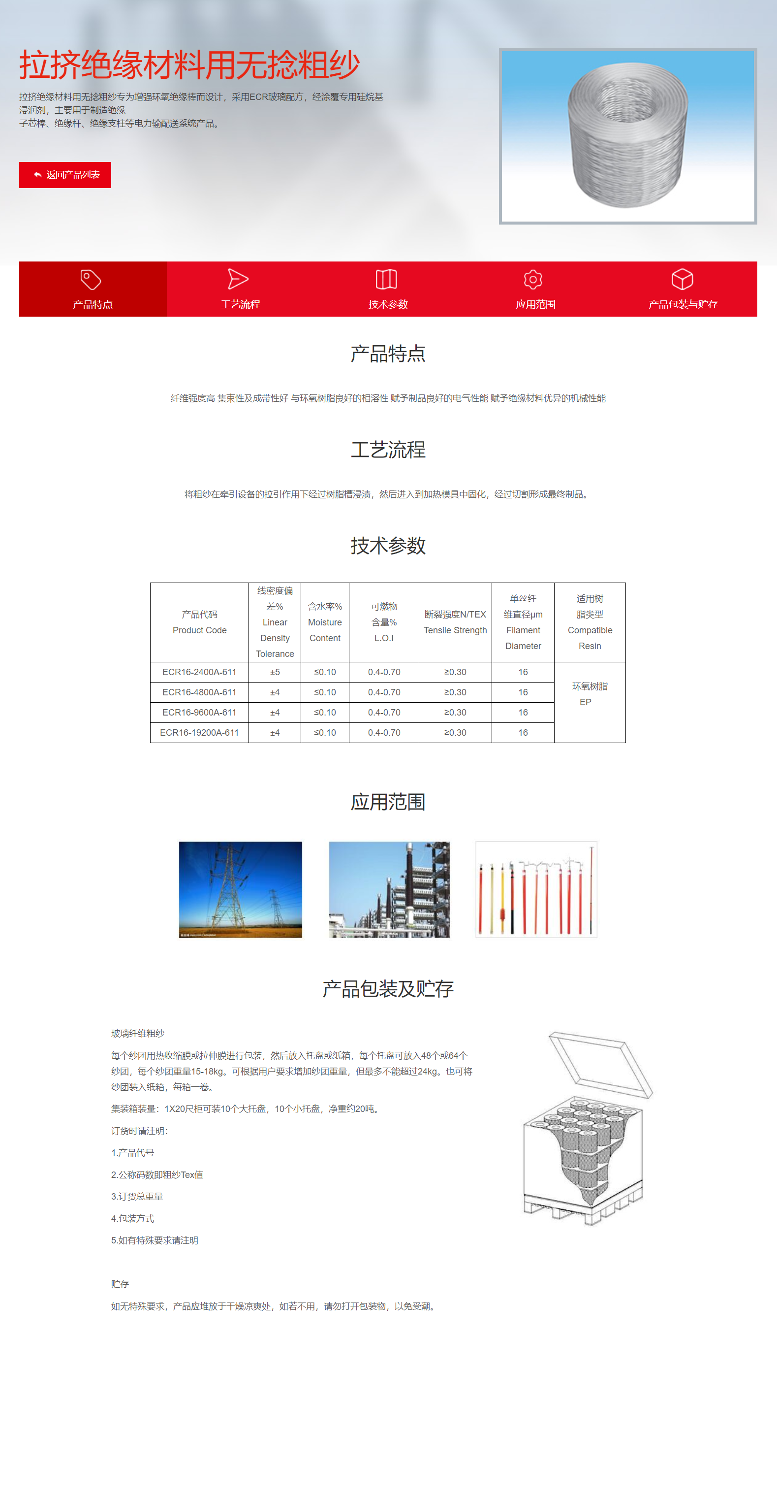 拉挤绝缘材料用无捻粗纱